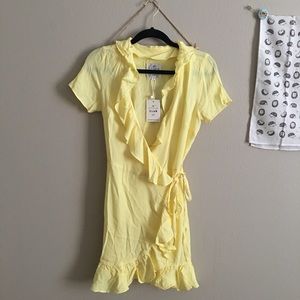 Yellow Wrap Dress